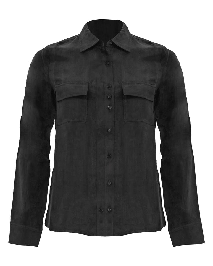 Hilary MacMillan - Signature Cupro Blouse Black