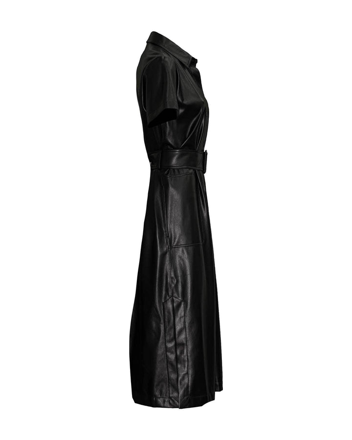 Hugo - Keleni Pleather Shirt Dress