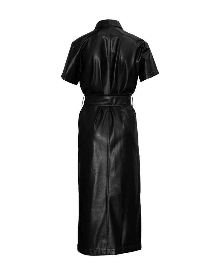Hugo - Keleni Pleather Shirt Dress