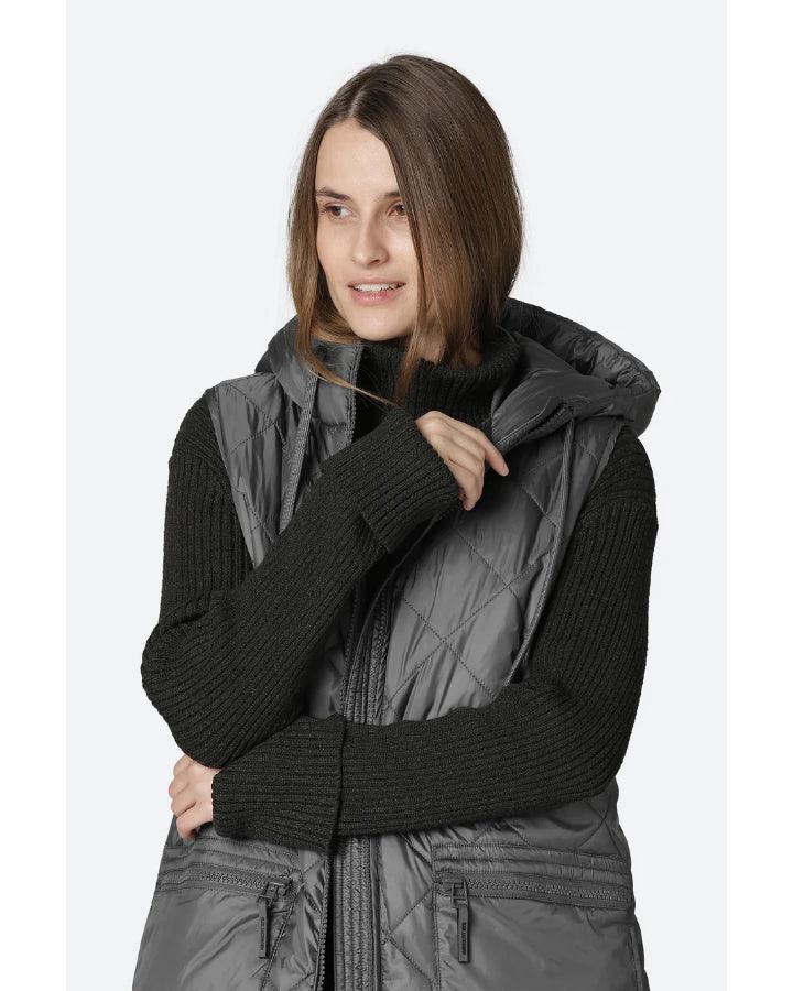 Ilse Jacobsen - Aerial02 Quilted Hooded Long Vest