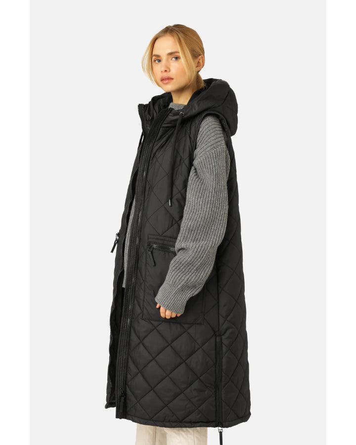 Ilse Jacobsen - Aerial02 Quilted Hooded Long Vest