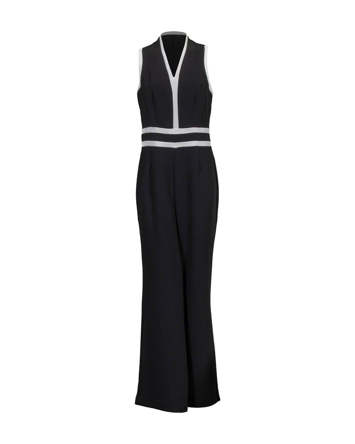 Iris - Sleeveless Contrast Trim Jumpsuit
