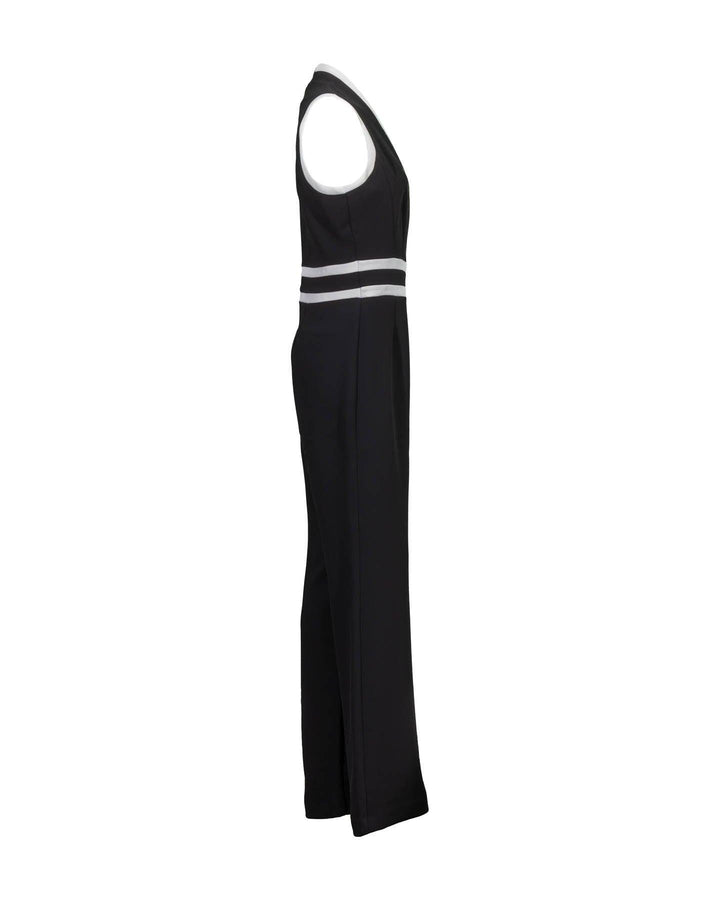 Iris - Sleeveless Contrast Trim Jumpsuit