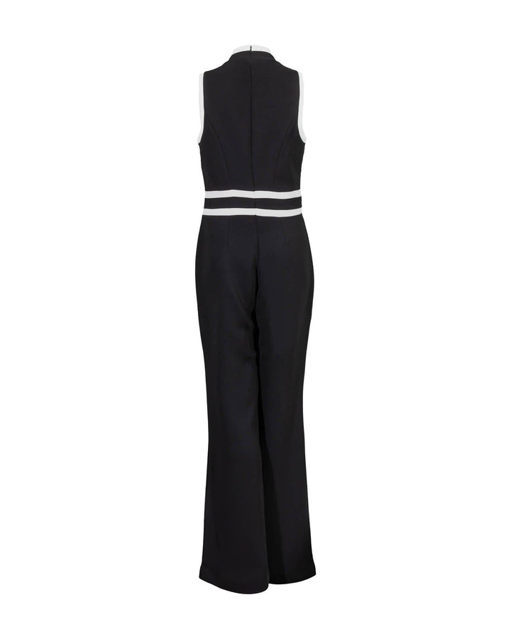 Iris - Sleeveless Contrast Trim Jumpsuit