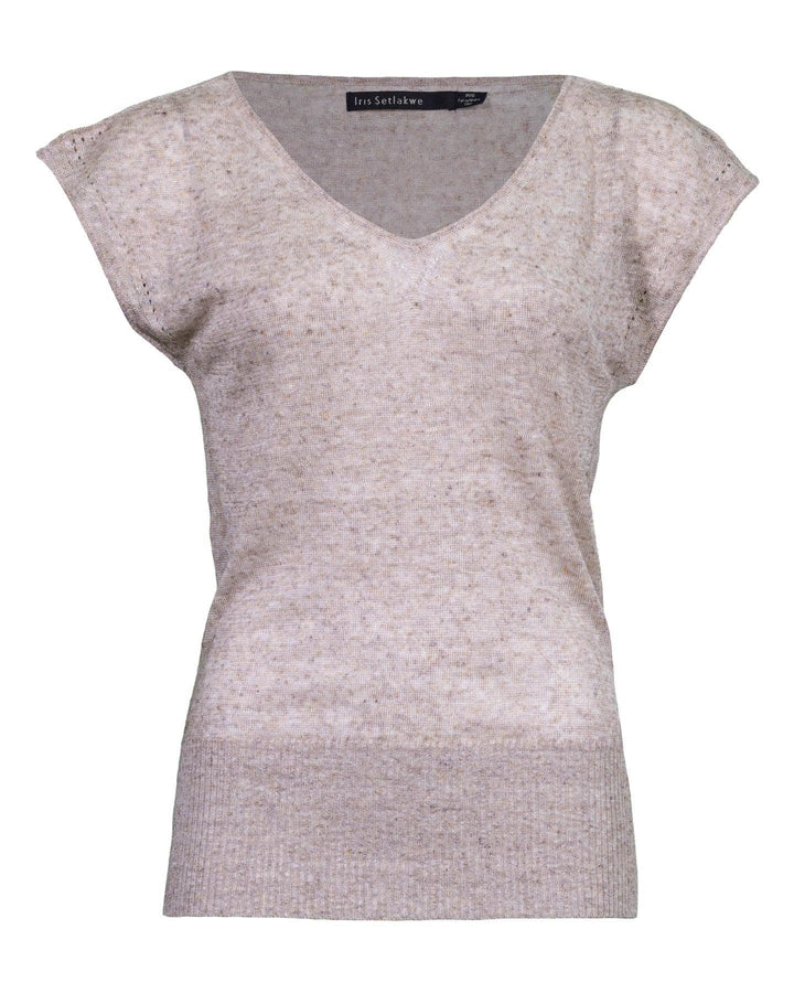 Iris - V-Neck Cap Sleeve Top