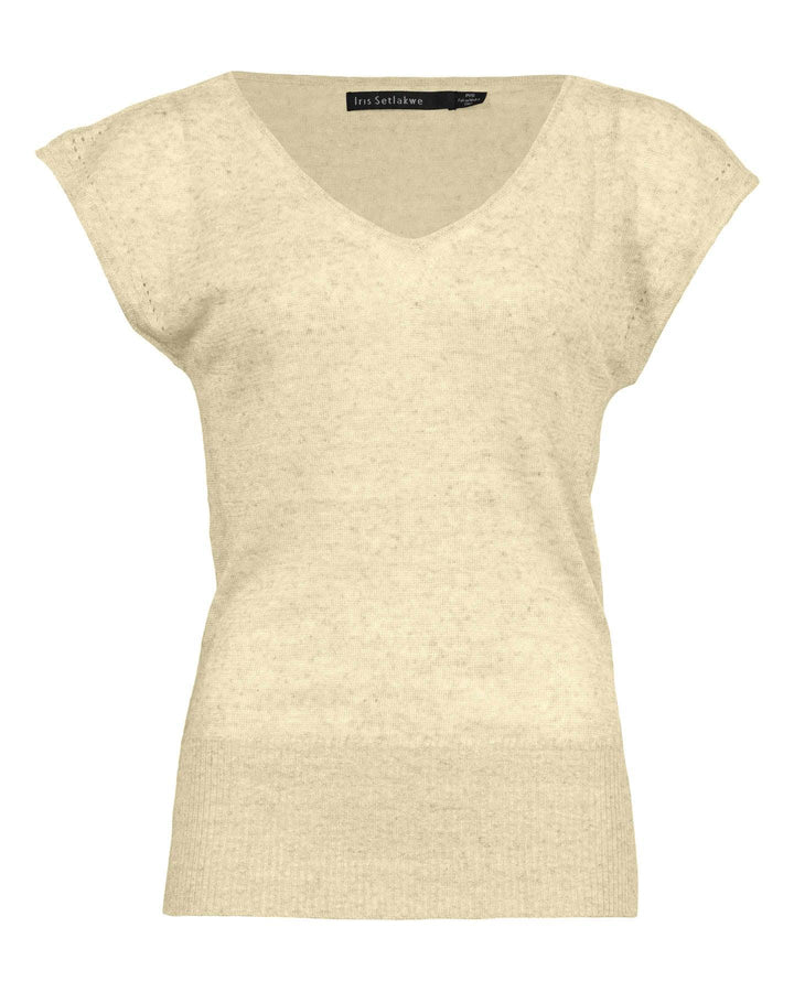 Iris - V-Neck Cap Sleeve Top