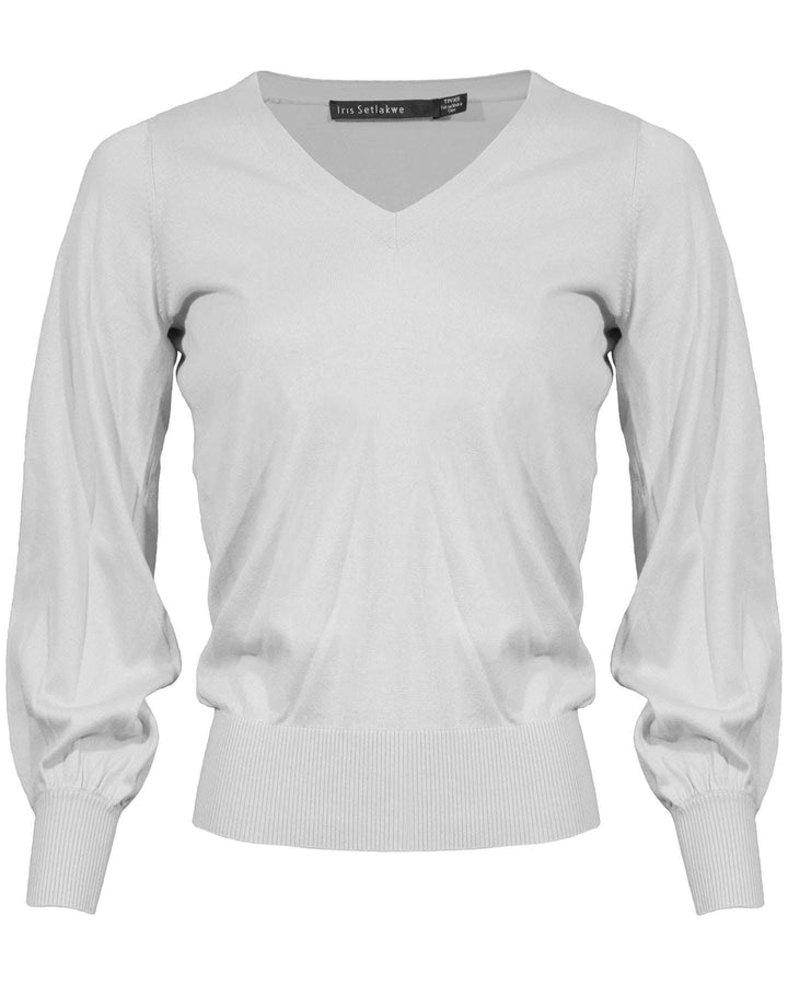 Iris - V-Neck Puff Sleeve Pullover