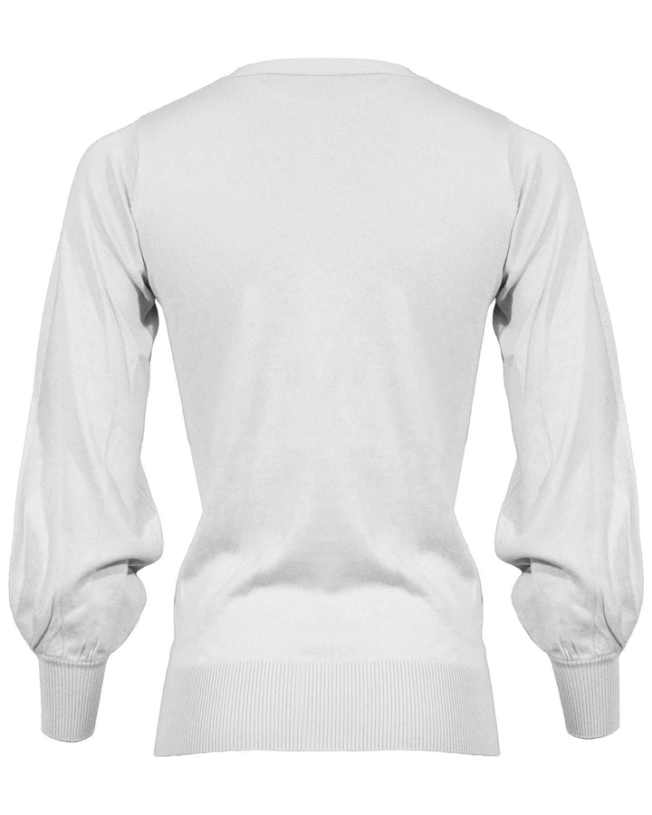 Iris - V-Neck Puff Sleeve Pullover