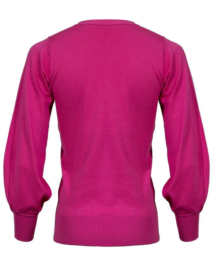 Iris - V-Neck Puff Sleeve Pullover