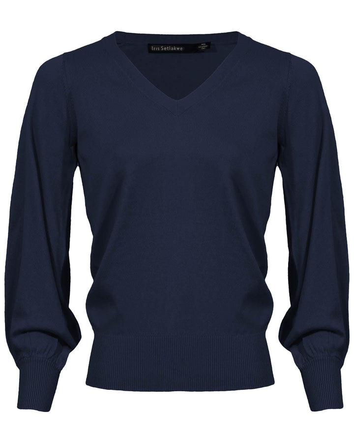 Iris - V-Neck Puff Sleeve Pullover