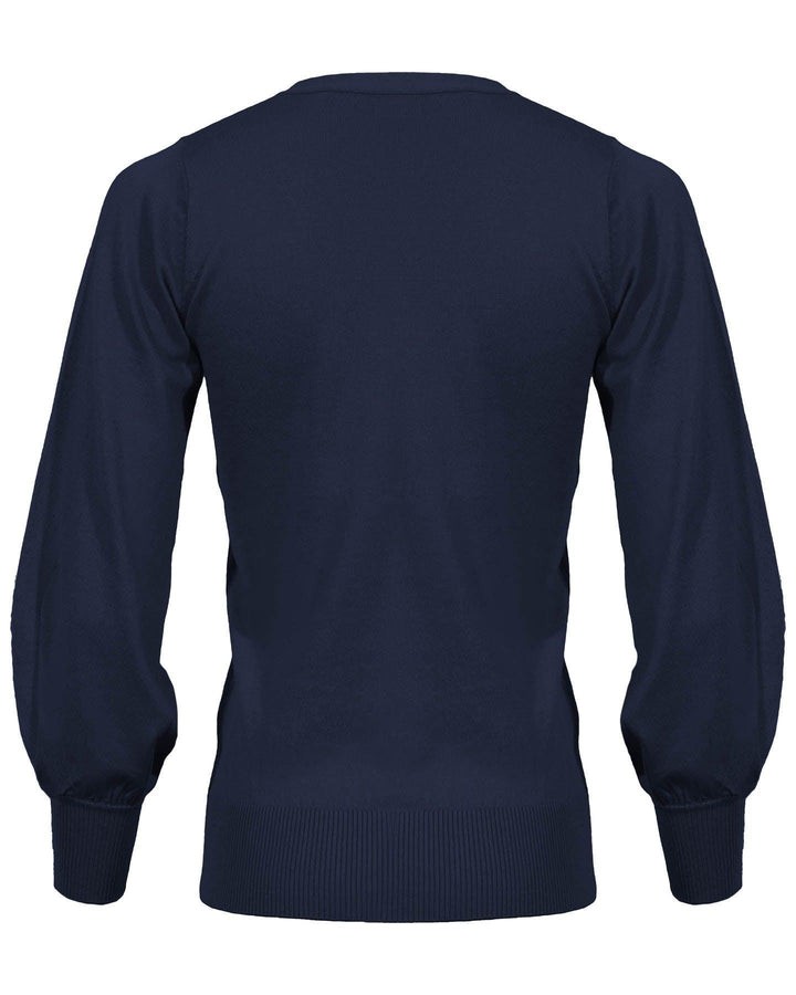Iris - V-Neck Puff Sleeve Pullover