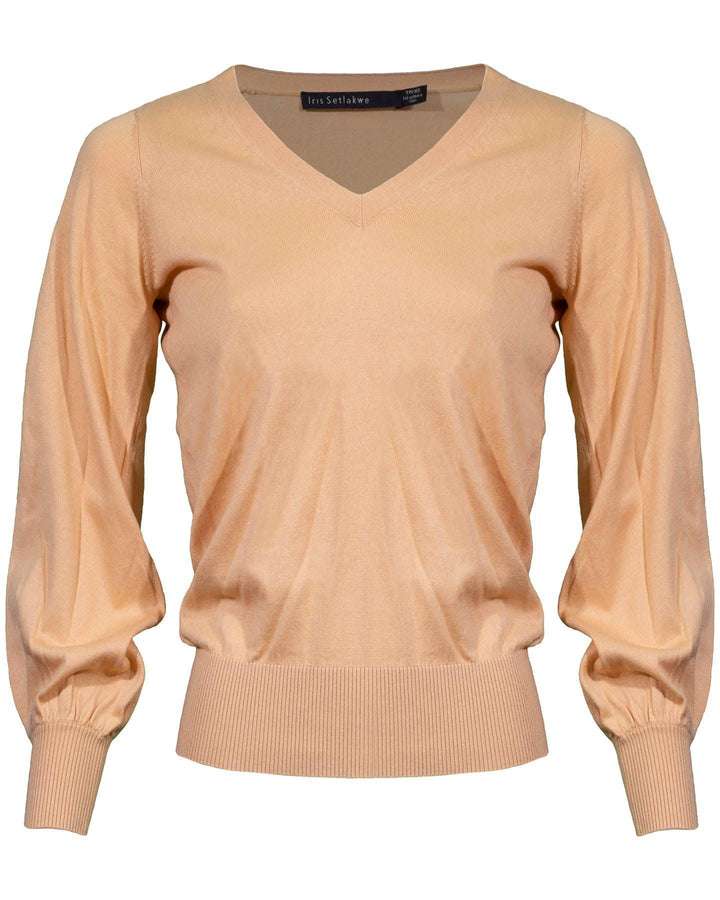Iris - V-Neck Puff Sleeve Pullover