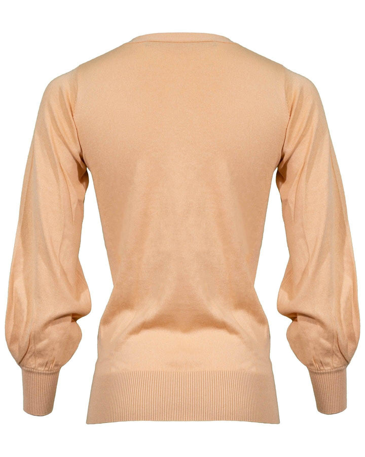 Iris - V-Neck Puff Sleeve Pullover