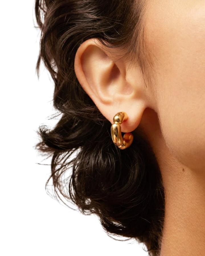 JENNY BIRD - Balloon Link Hoops Small Gold
