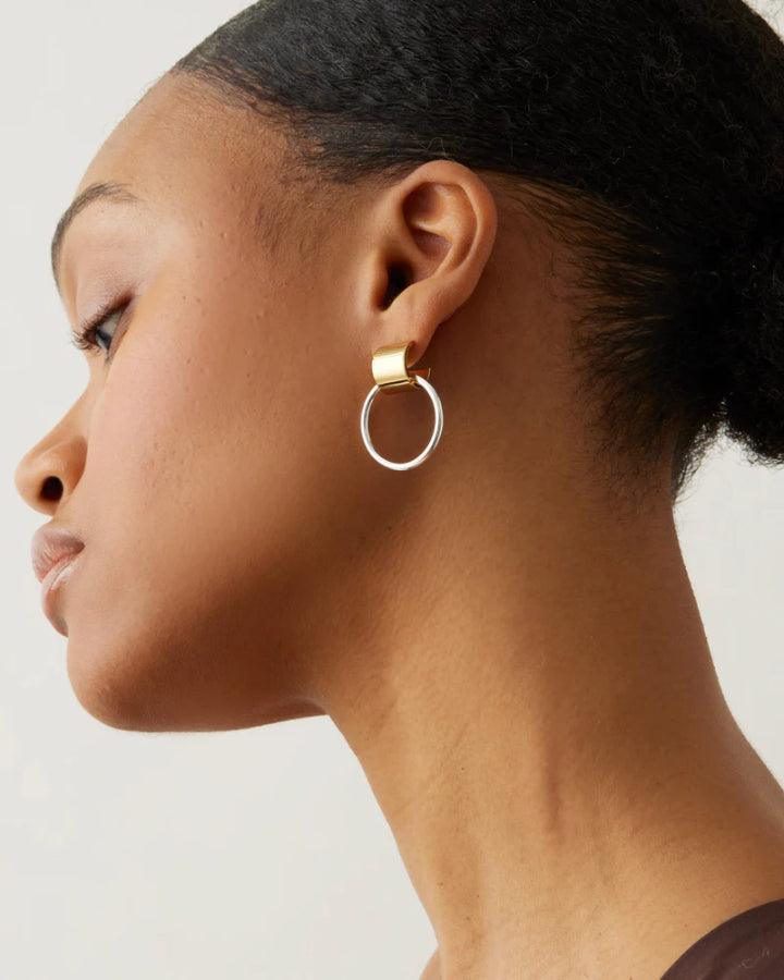 JENNY BIRD - Faye Knockers Two-Tone Earrings
