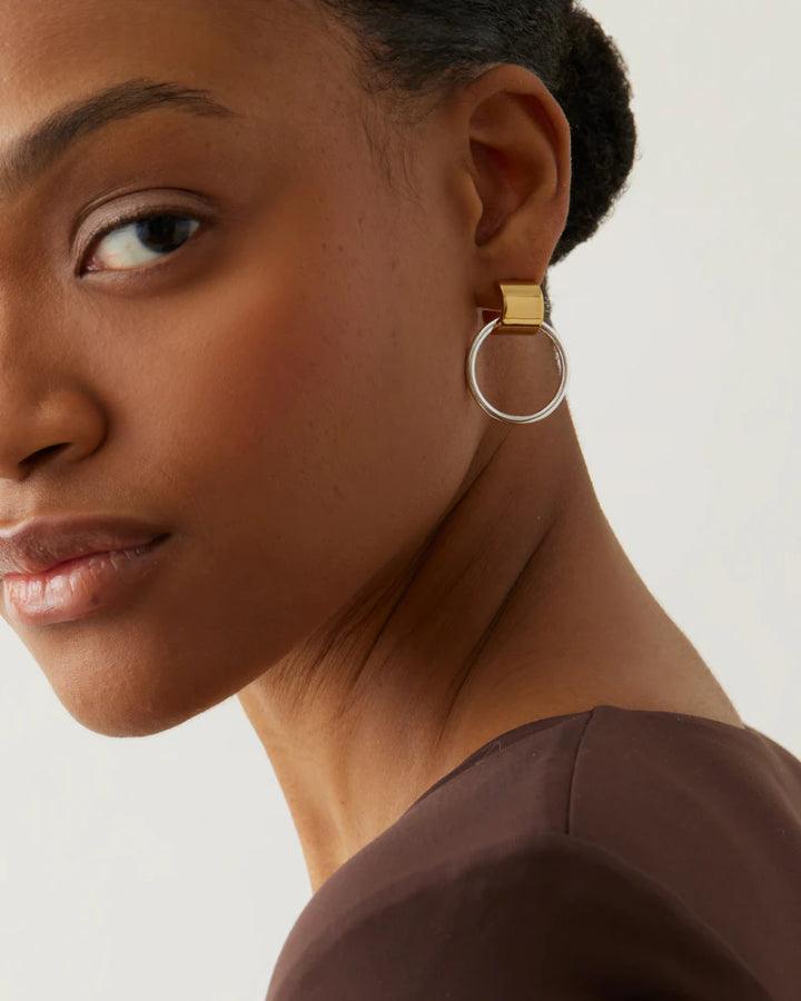 JENNY BIRD - Faye Knockers Two-Tone Earrings