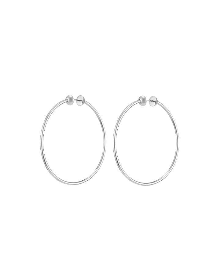 JENNY BIRD - Icon Hoops Medium Rhodium