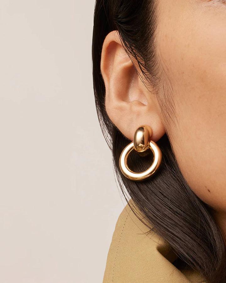 Jenny Bird - Puffy Faye Knockers Gold Earrings