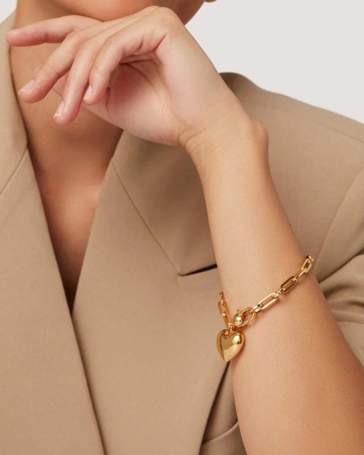 JENNY BIRD - Puffy Heart Gold Bracelet