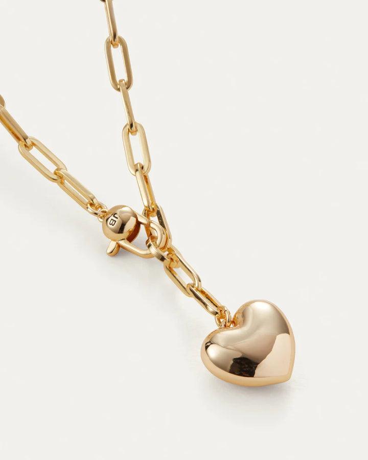 JENNY BIRD - Puffy Heart Gold Chain Necklace