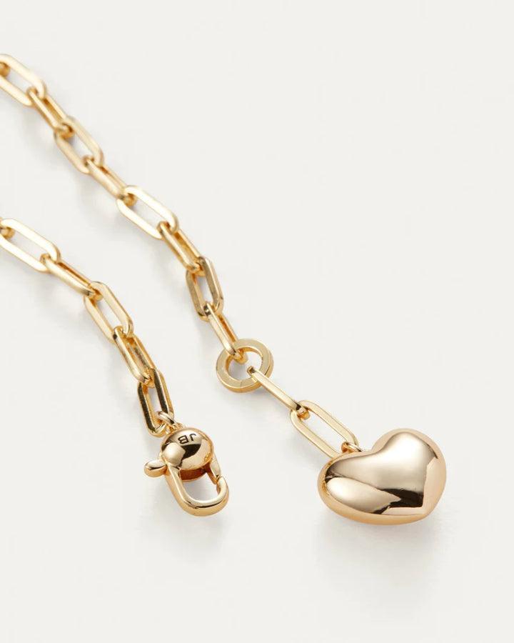JENNY BIRD - Puffy Heart Gold Chain Necklace