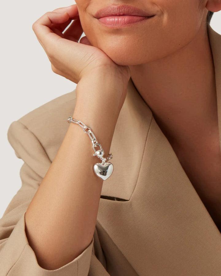 JENNY BIRD - Puffy Heart Silver Bracelet