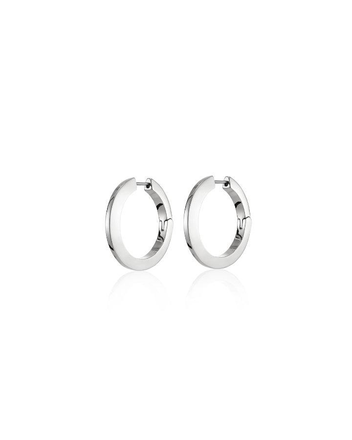 JENNY BIRD - Toni Hinged Hoop Earrings Silver