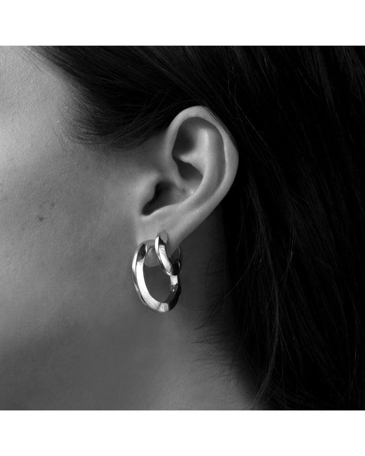 JENNY BIRD - Toni Hinged Hoop Earrings Silver