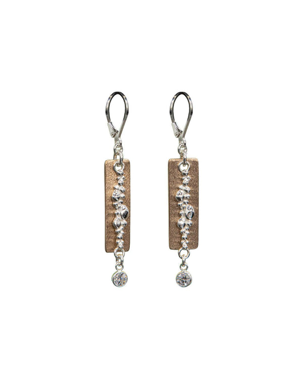 Karyn Chopik - Bronze Bar Earrings