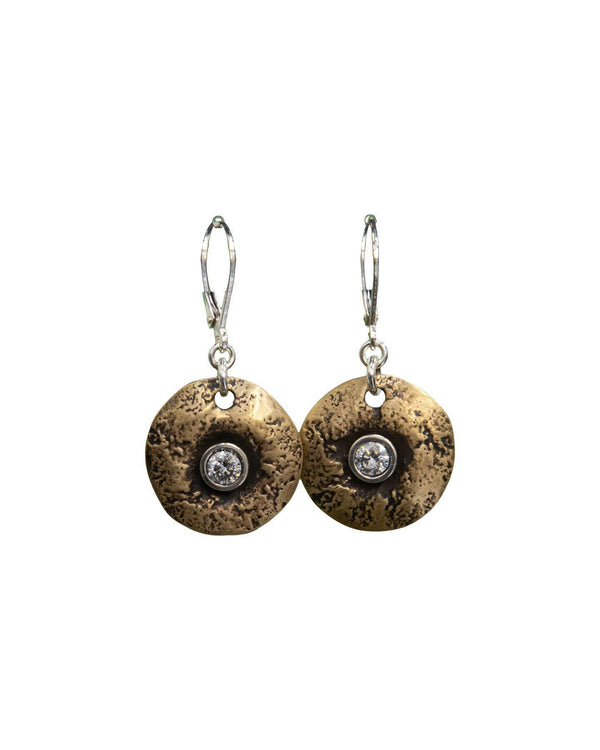 Karyn Chopik - Bronze Disc Earrings