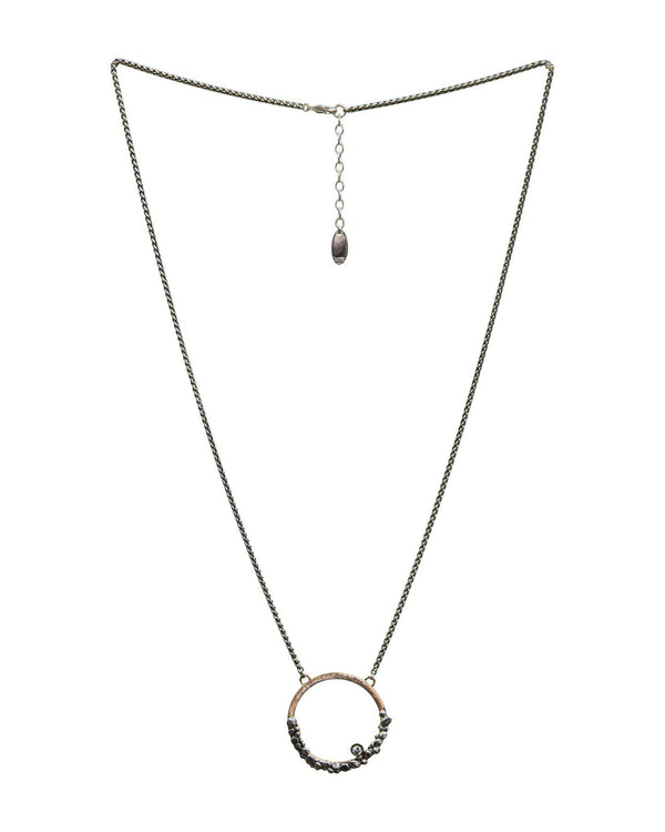 Karyn Chopik - Bronze-Silver-Crystal Necklace