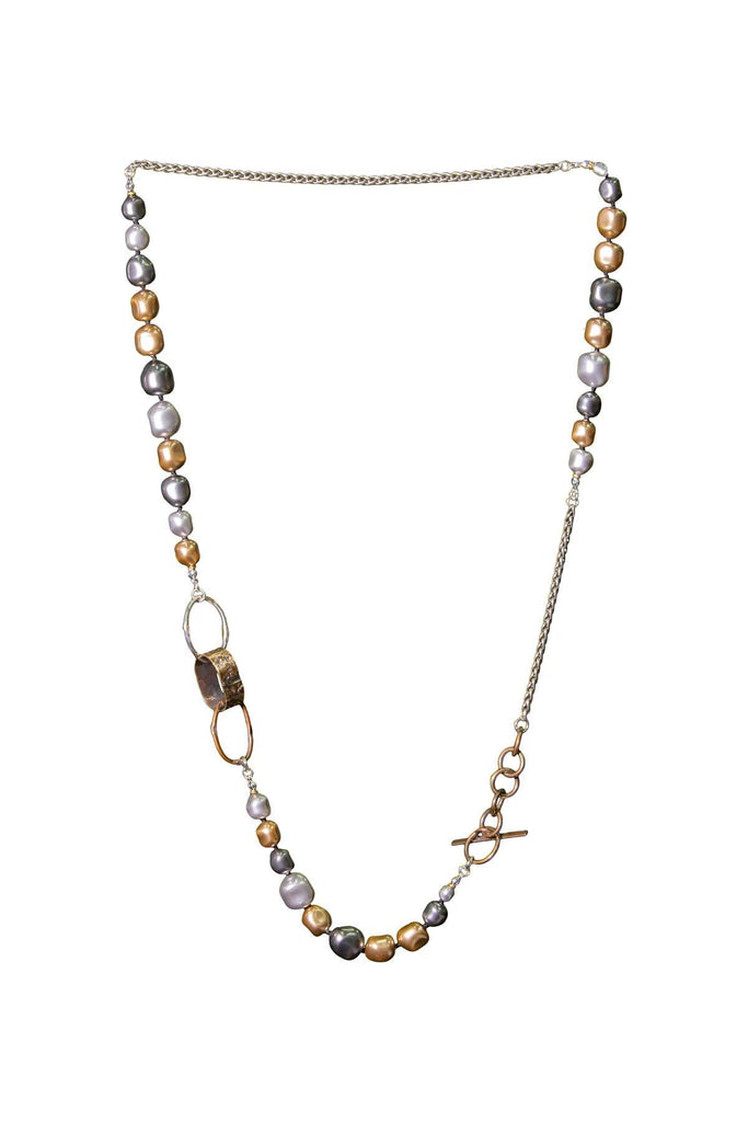 Karyn Chopik - Champagne and Pearls Necklace