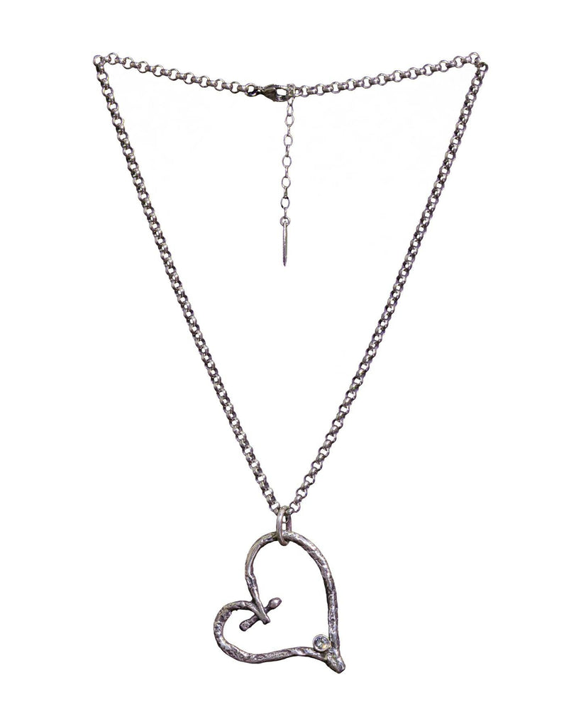 Karyn Chopik - Shipwrecked Silver Heart Necklace