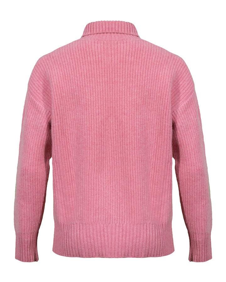 Kinross Cashmere - Cashmere Contrast Heart Pullover