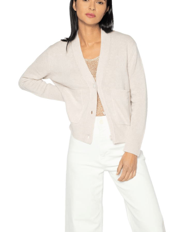 Kinross Cashmere - Pocket Vee Cardigan