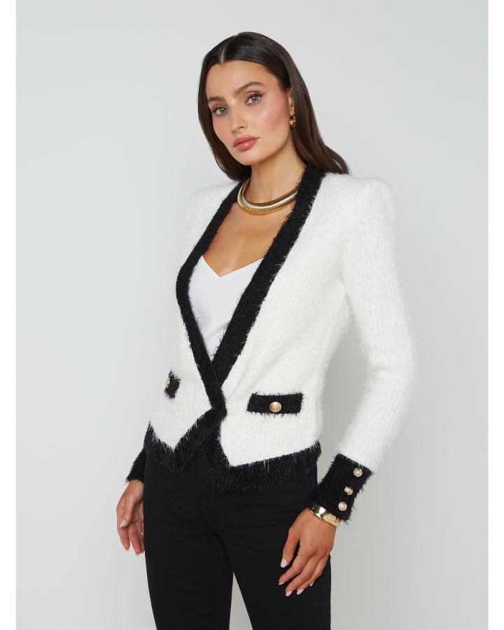 L'Agence - Georgia Contrast Cardigan Blazer