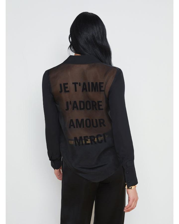 L'Agence - Hailie French Word Back Blouse