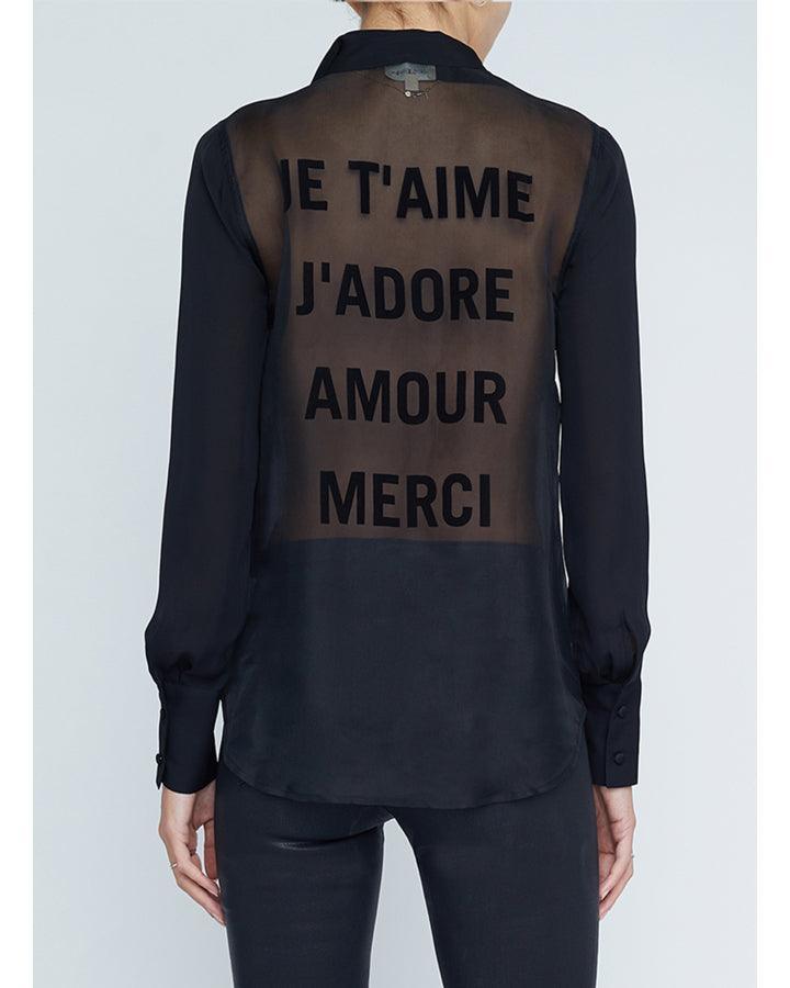 L'Agence - Hailie French Word Back Blouse