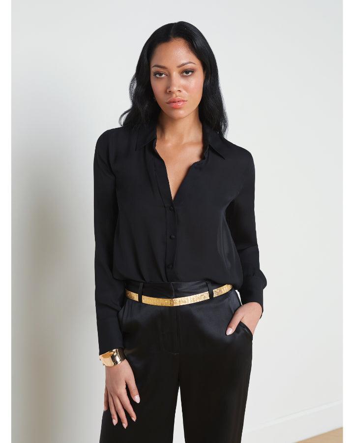 L'Agence - Hailie French Word Back Blouse