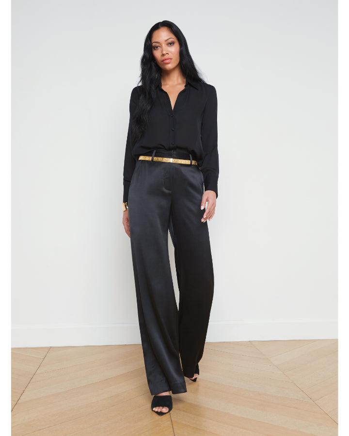 L'Agence - Hailie French Word Back Blouse