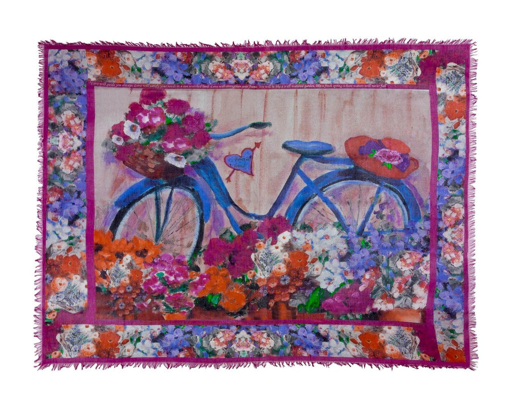 Loves Pure Light - Blue Bicycle Scarf