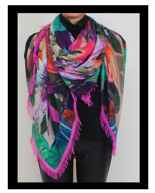 Loves Pure Light - Full of Passion Flowers Scarf