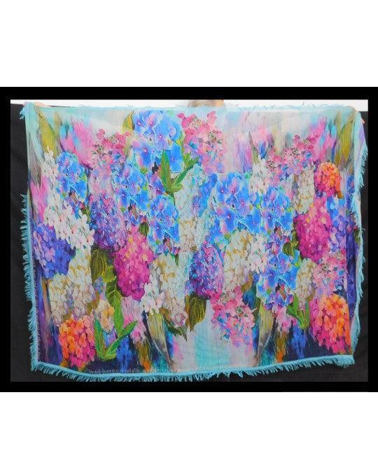 Loves Pure Light - Joy Bomb Hydrangeas Scarf