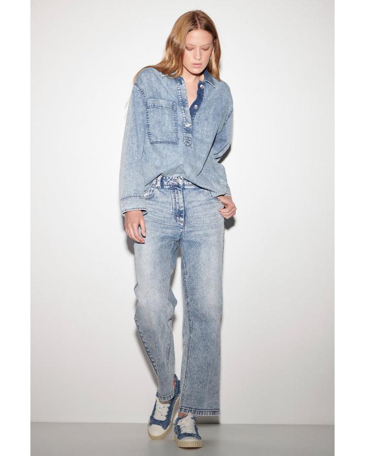 Luisa Cerano - Acid Wash Denim Shirt