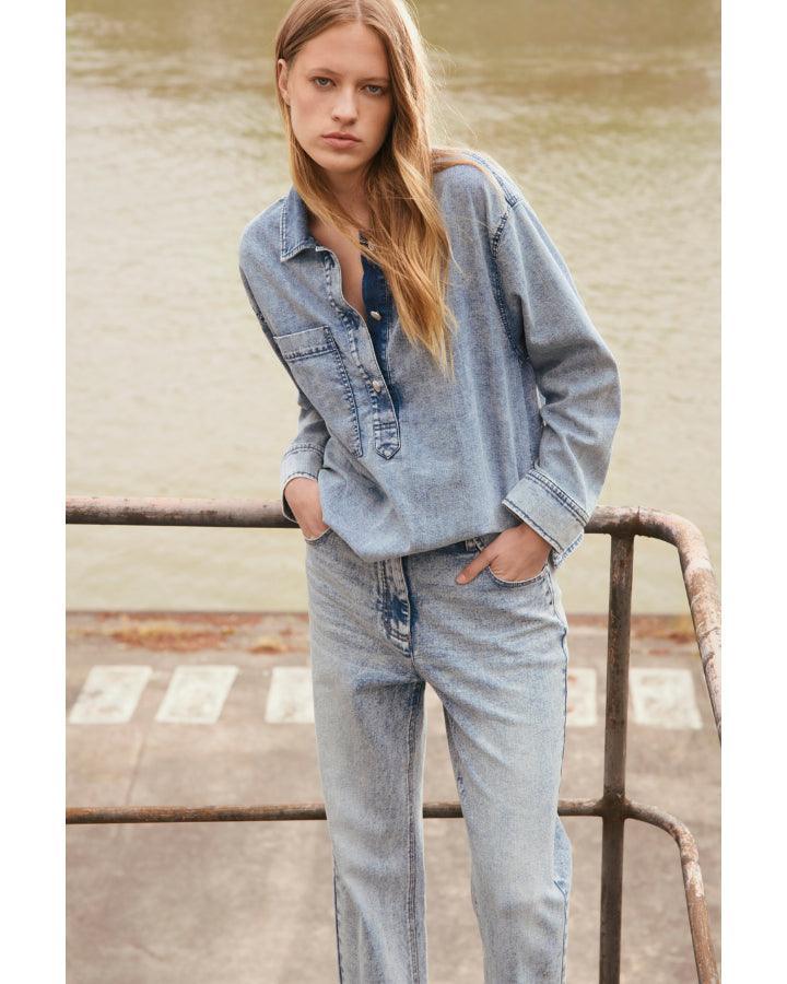 Luisa Cerano - Acid Wash Denim Shirt