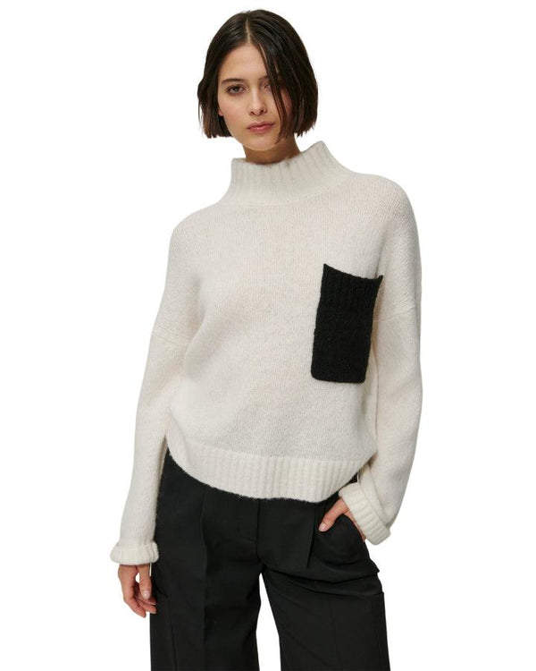 Luisa Cerano - Black Pocket Detail Knit Pullover