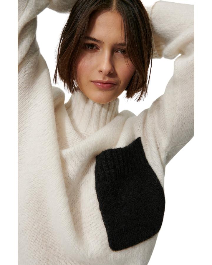 Luisa Cerano - Black Pocket Detail Knit Pullover