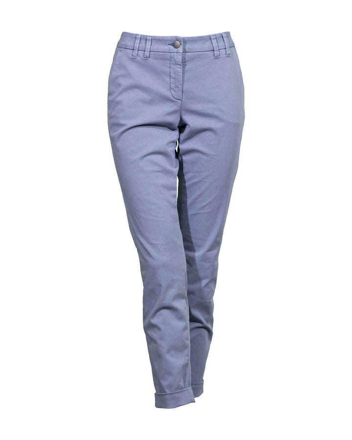 Luisa Cerano - Brushed Cotton Skinny Pant Faded Blue