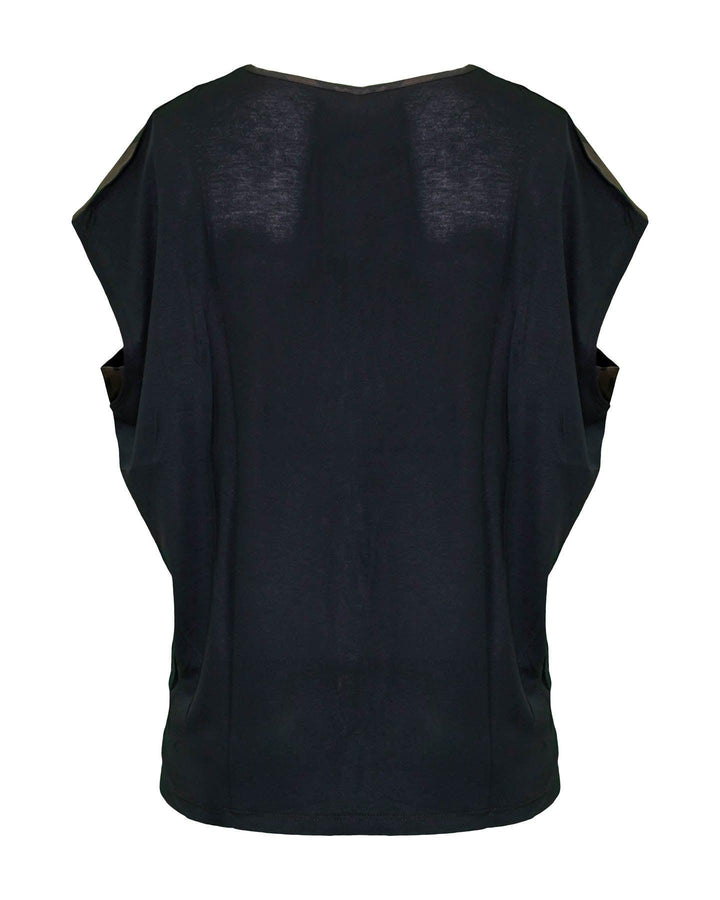 Luisa Cerano - Cap Sleeve Chevron Print Blouse