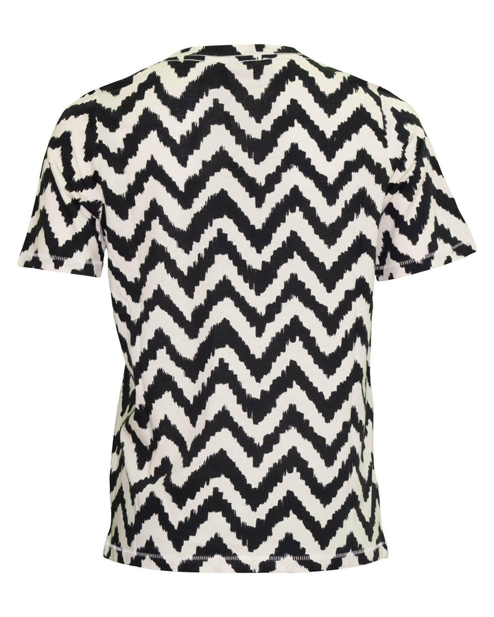 Luisa Cerano - Chevron Print Cotton T-Shirt